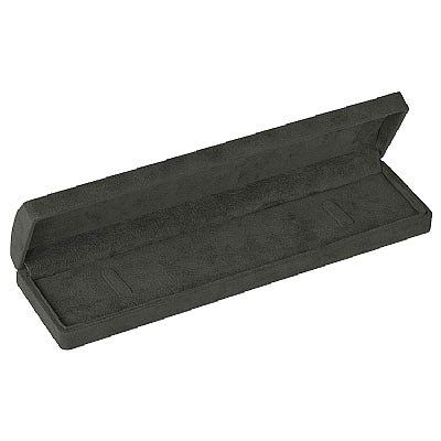 Suede Bracelet Box with Domed Lids and Matching Interior