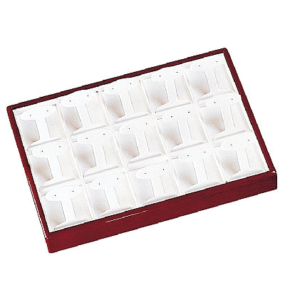 Genuine Wooden Tray with 25 Earrings Inserts