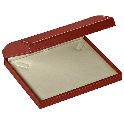 Paper Covered Pearl Box with Gold Accent and White Interior