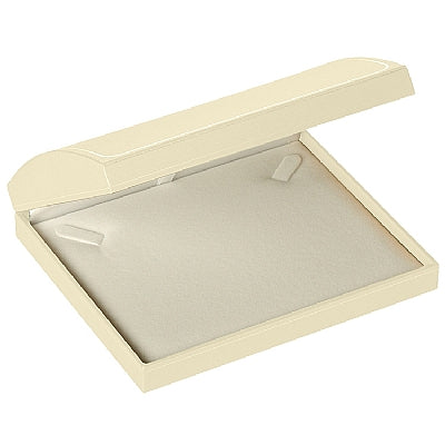 Paper Covered Pearl Box with Gold Accent and White Interior