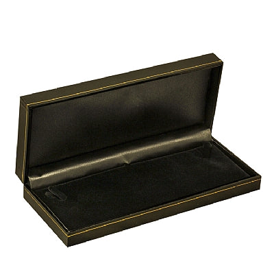 Paper Covered Small Pearl Box with Gold Accent