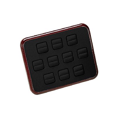 Leatherette and Wooden Jewelry 10 Rings Display Stand