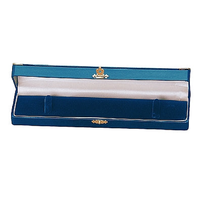 Leatherette Bracelet Box with Gold Trim and Closure