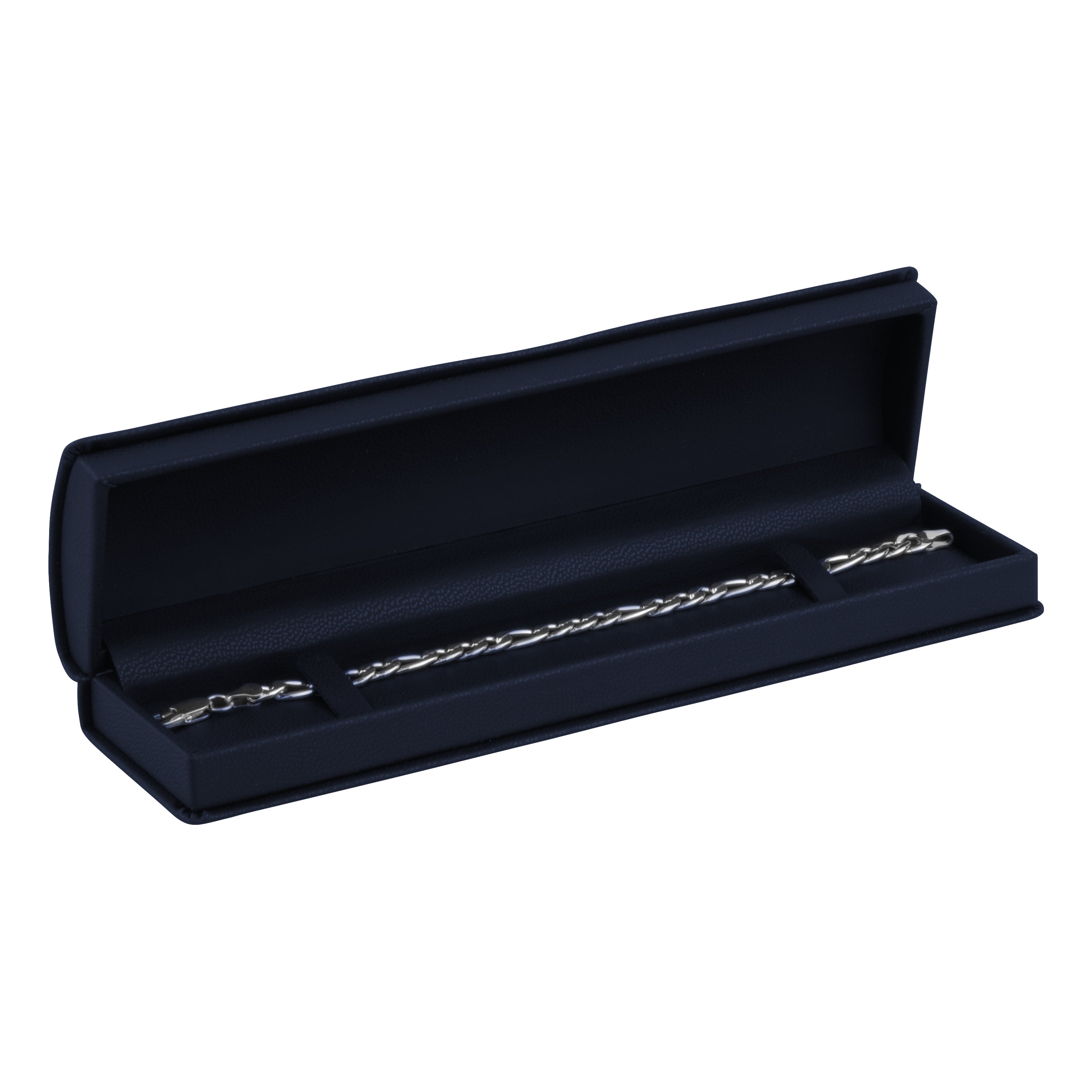 Leatherette Bracelet Box Leatherette Interior with Ribboned Packer