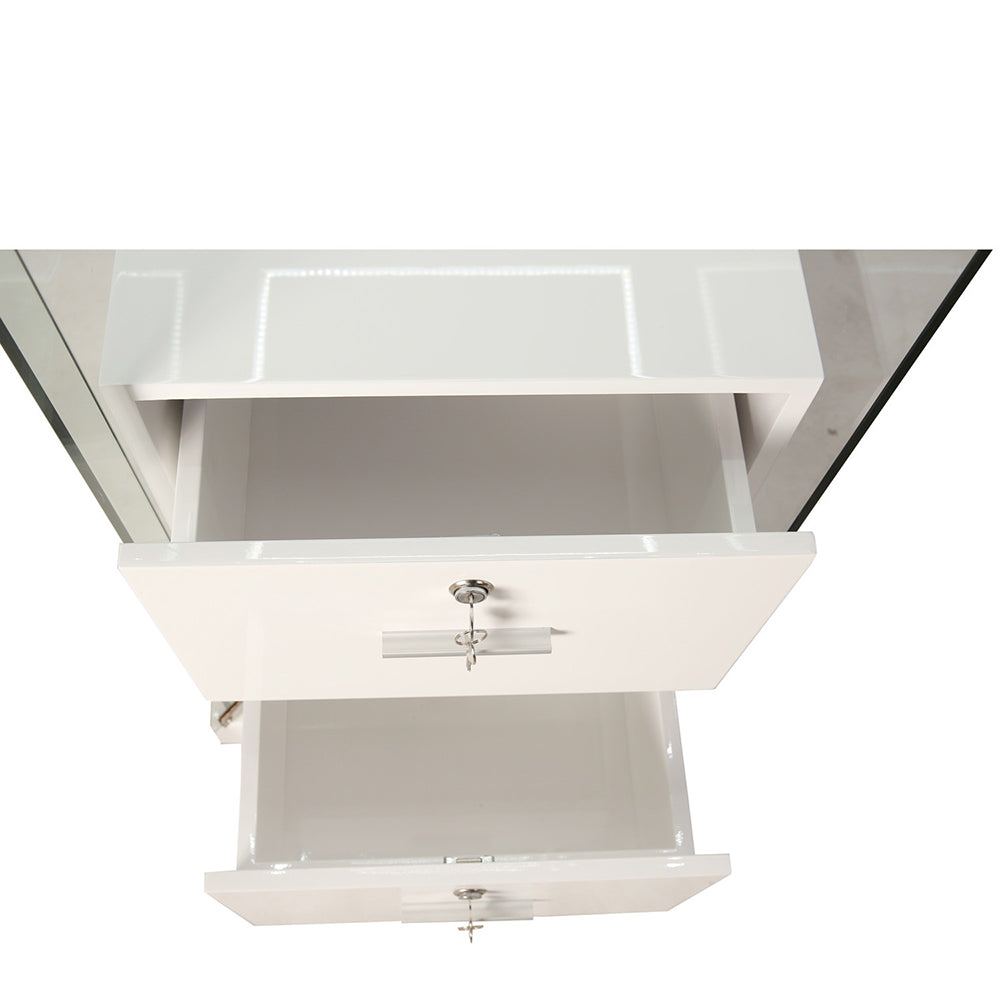 Glass Display Jewelry Showcase with LED Lighting System