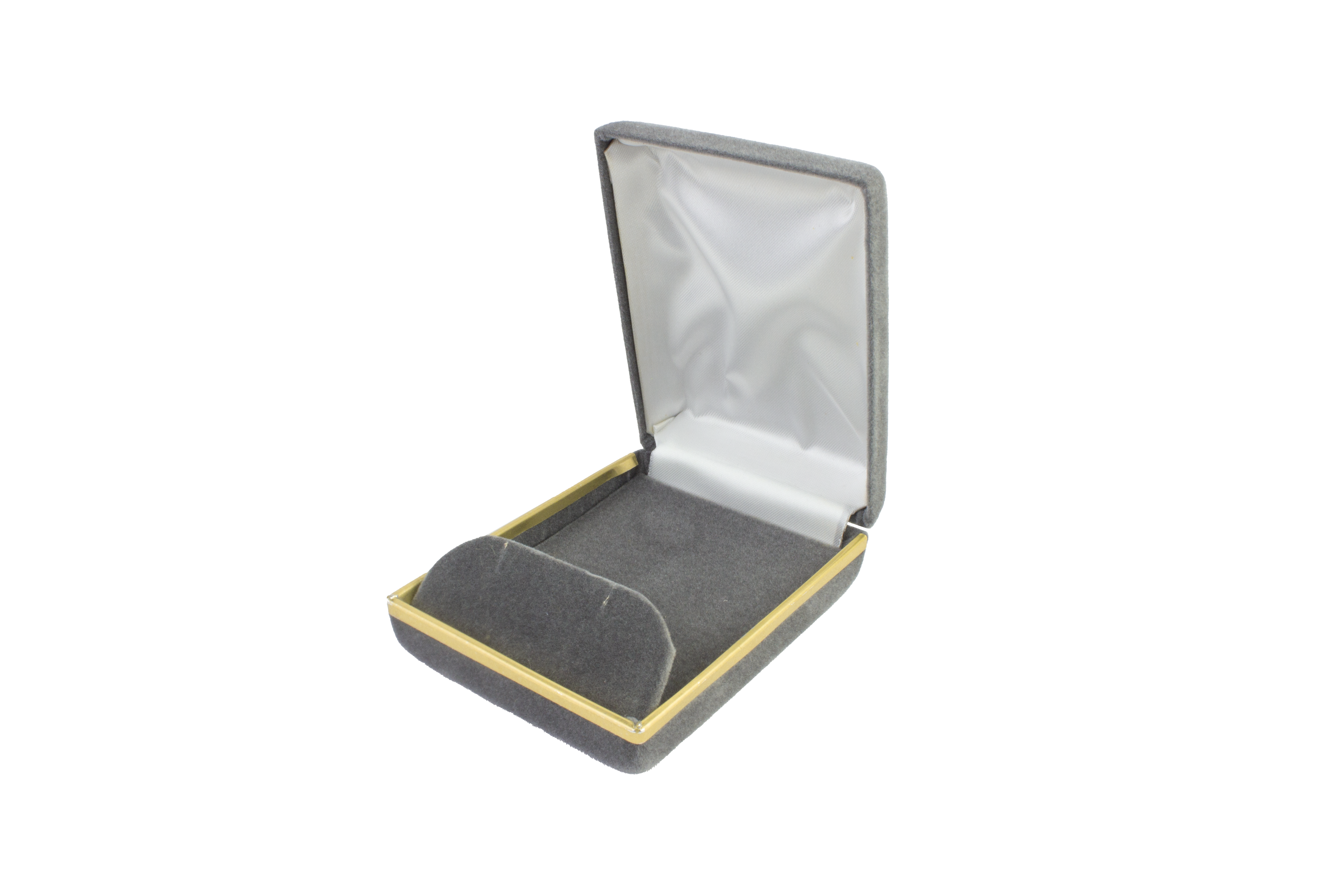 Velvet Large Earring Box with Gold Rims and Matching Insert