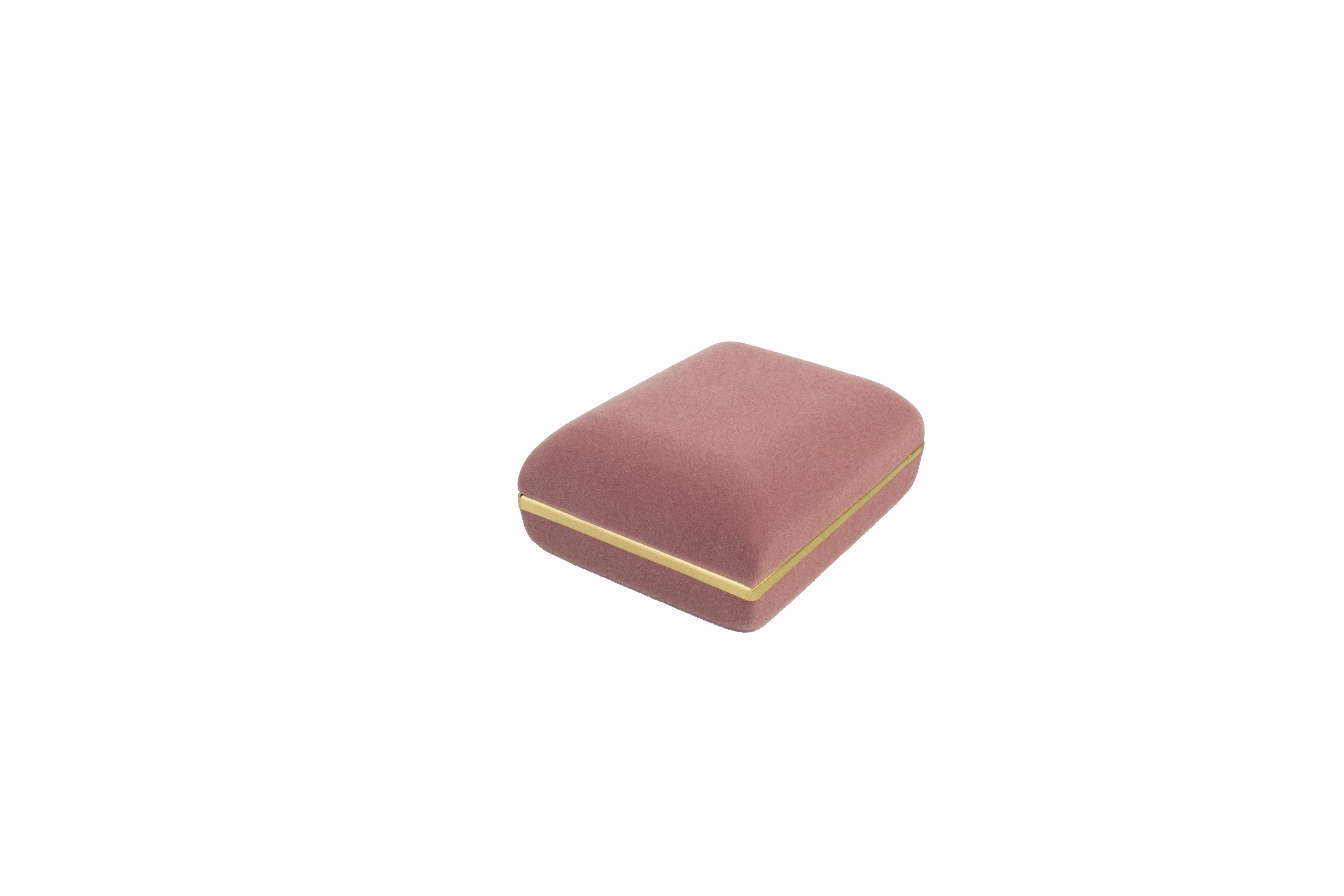 Velvet Large Earring Box with Gold Rims and Matching Insert