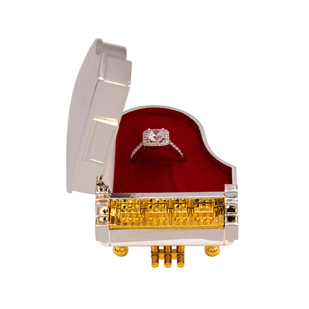 Metallic Piano Ring Box