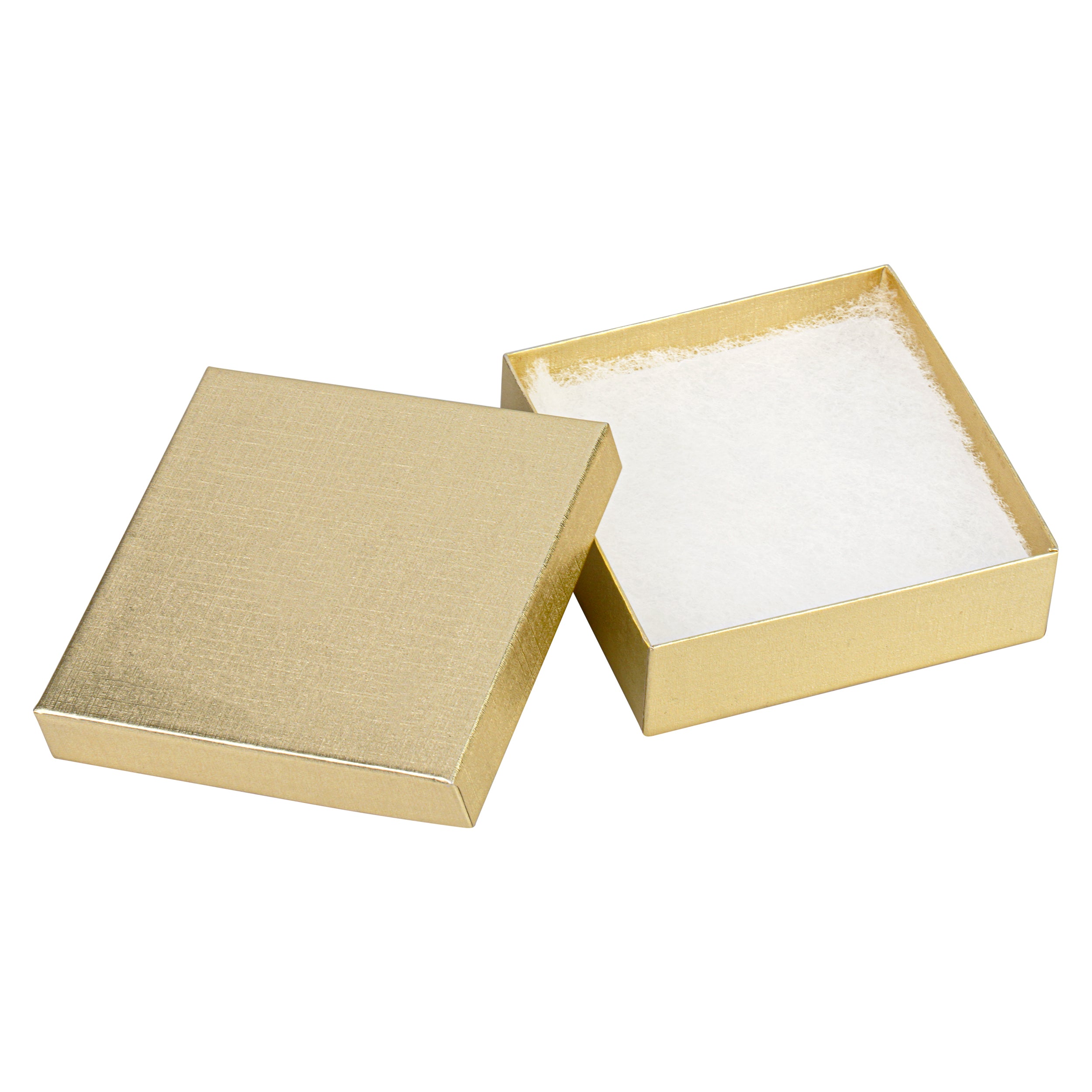 Silver and Gold Linen Cotton Filled Cardboard Box