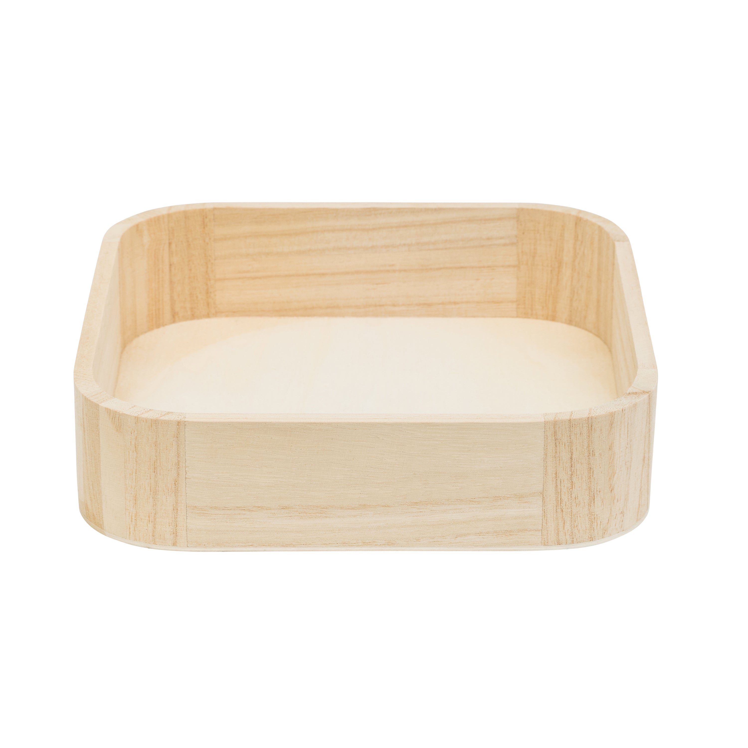 Square Paulownia Wood Basket