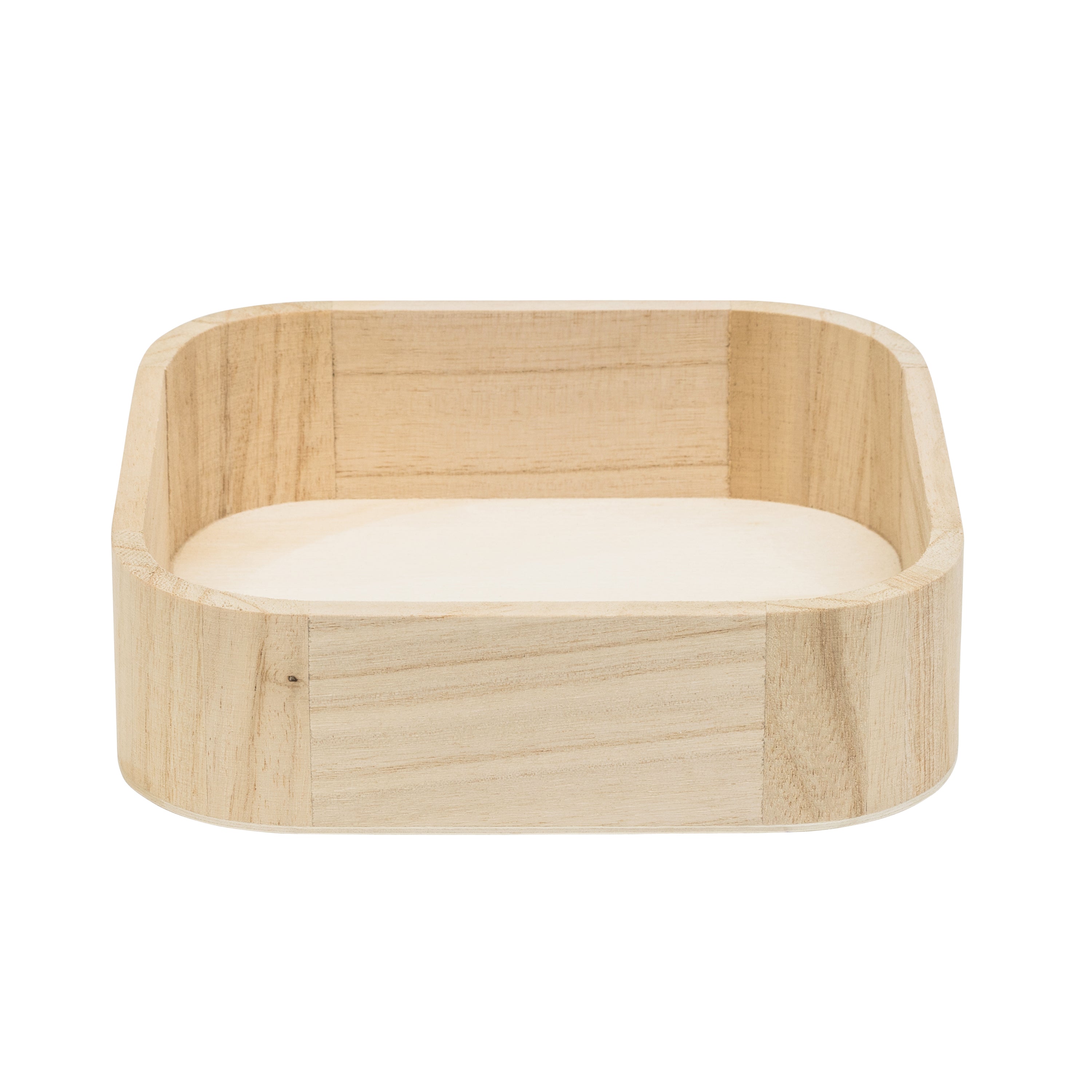 Square Paulownia Wood Basket