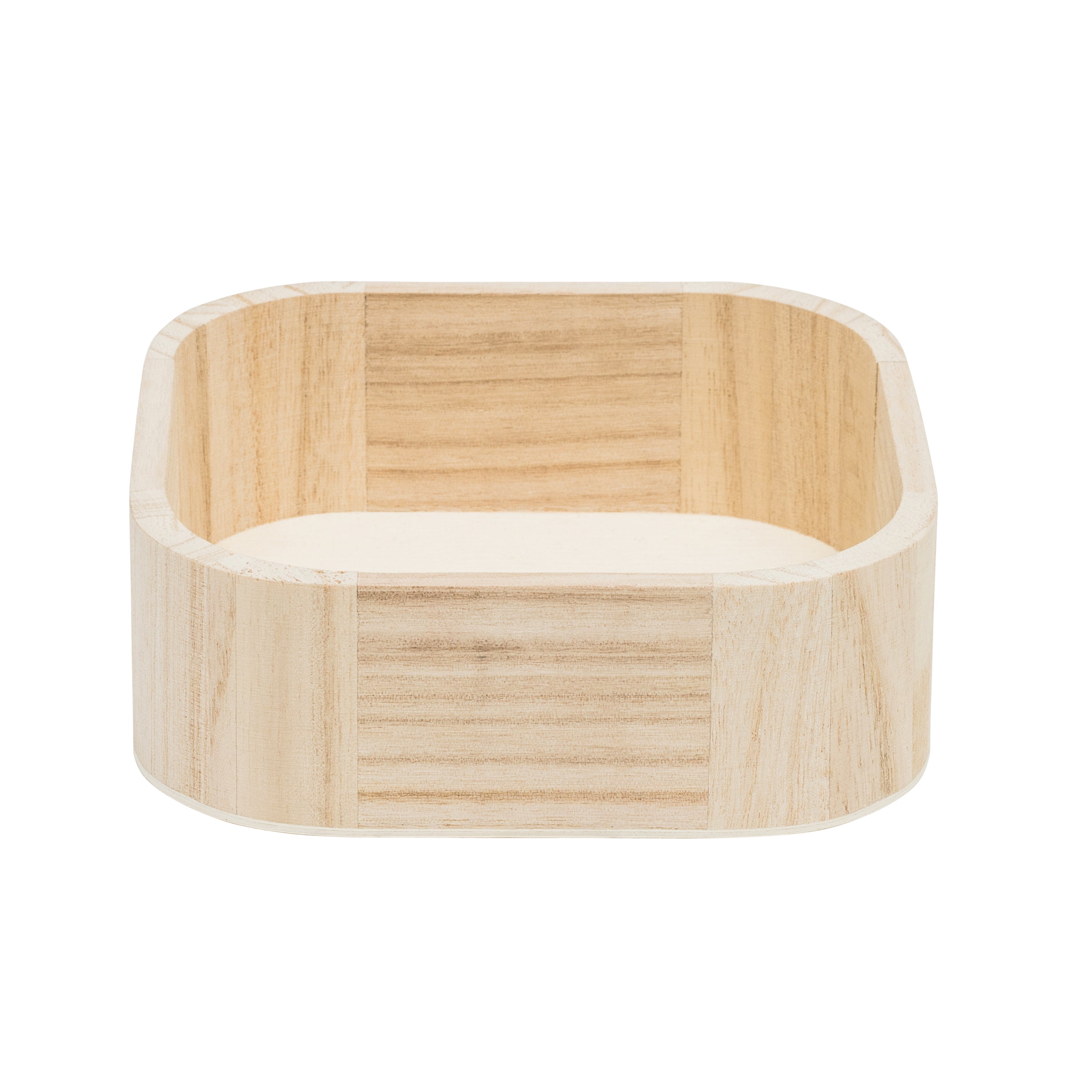 Square Paulownia Wood Basket