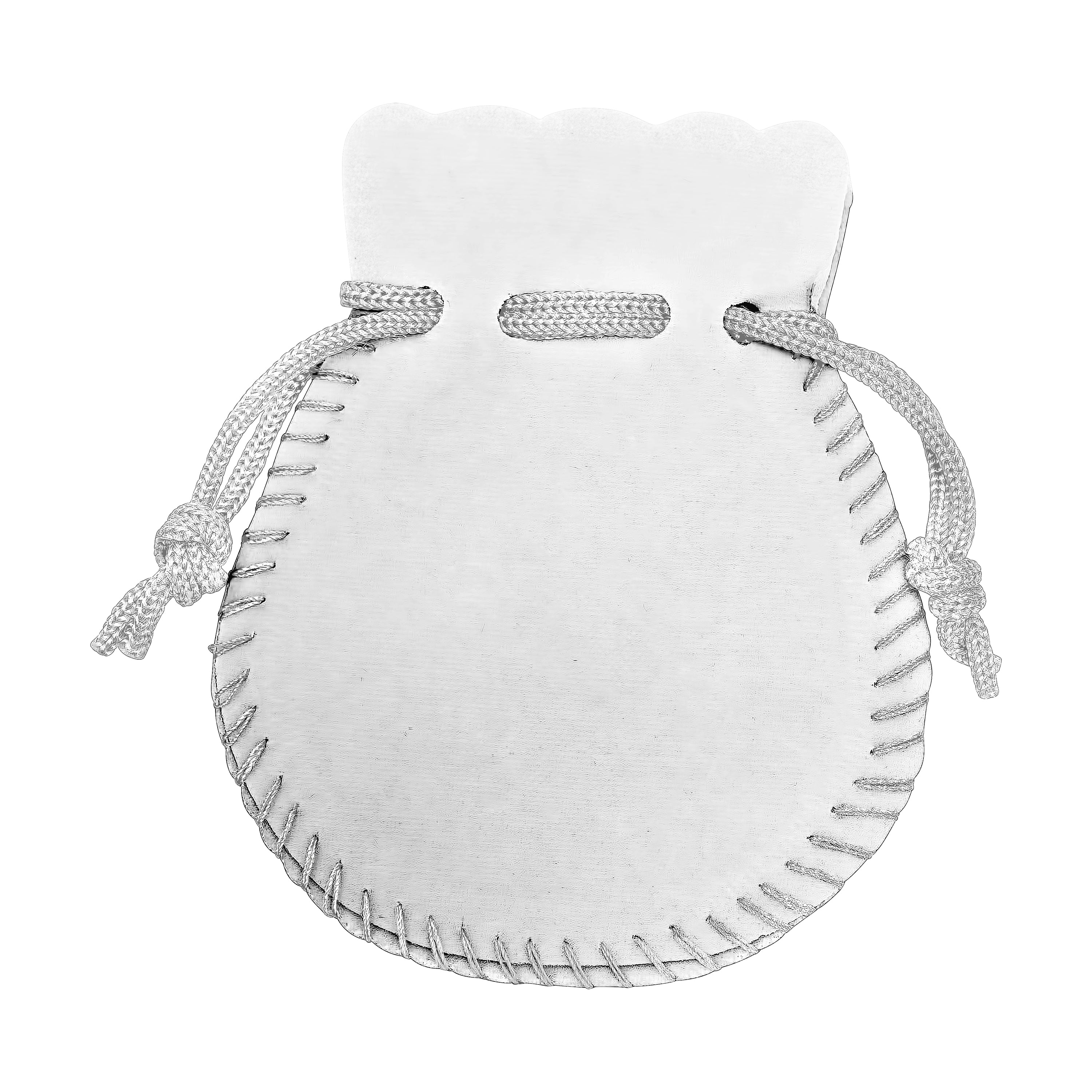 Round Suedine Pouch