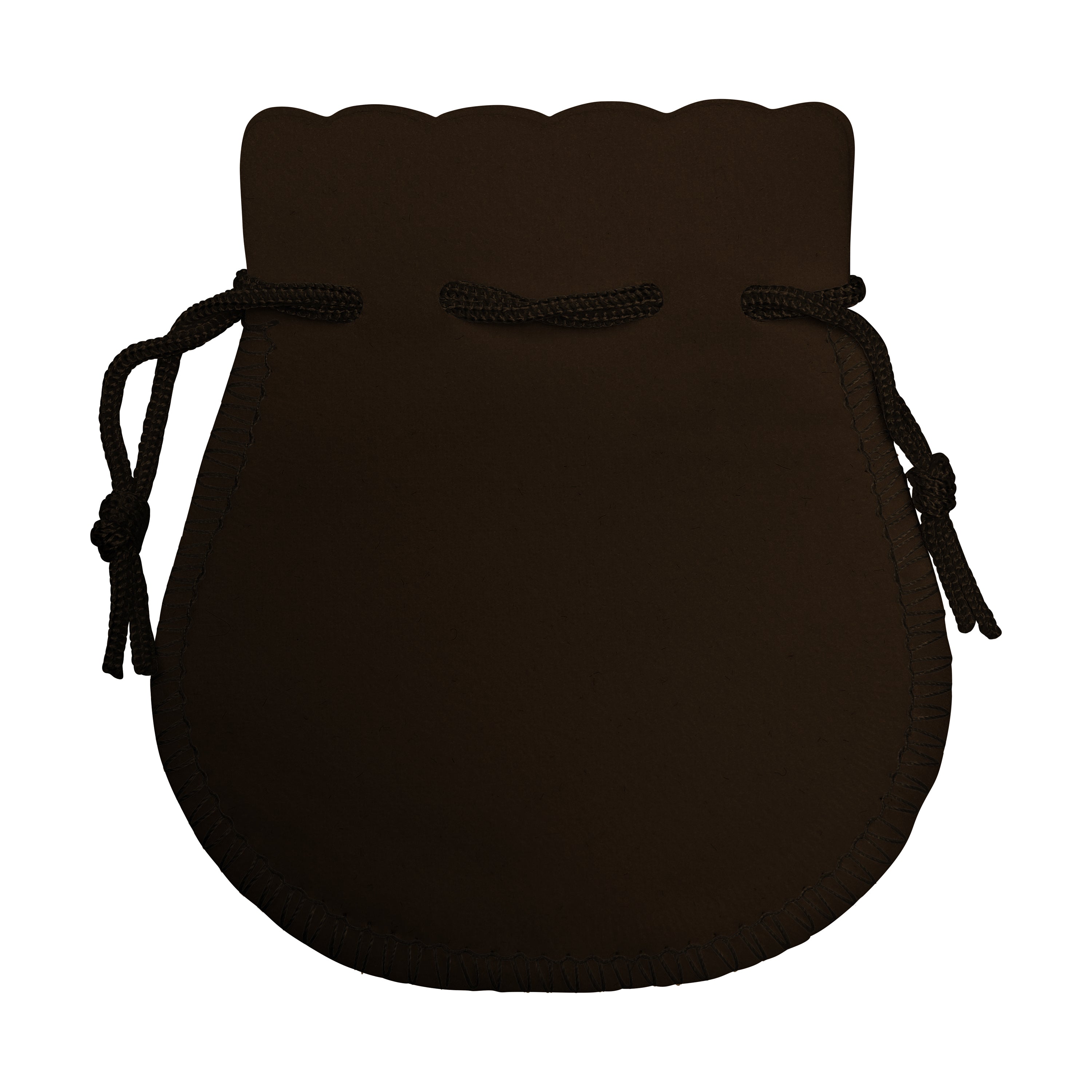 Round Suedine Pouch