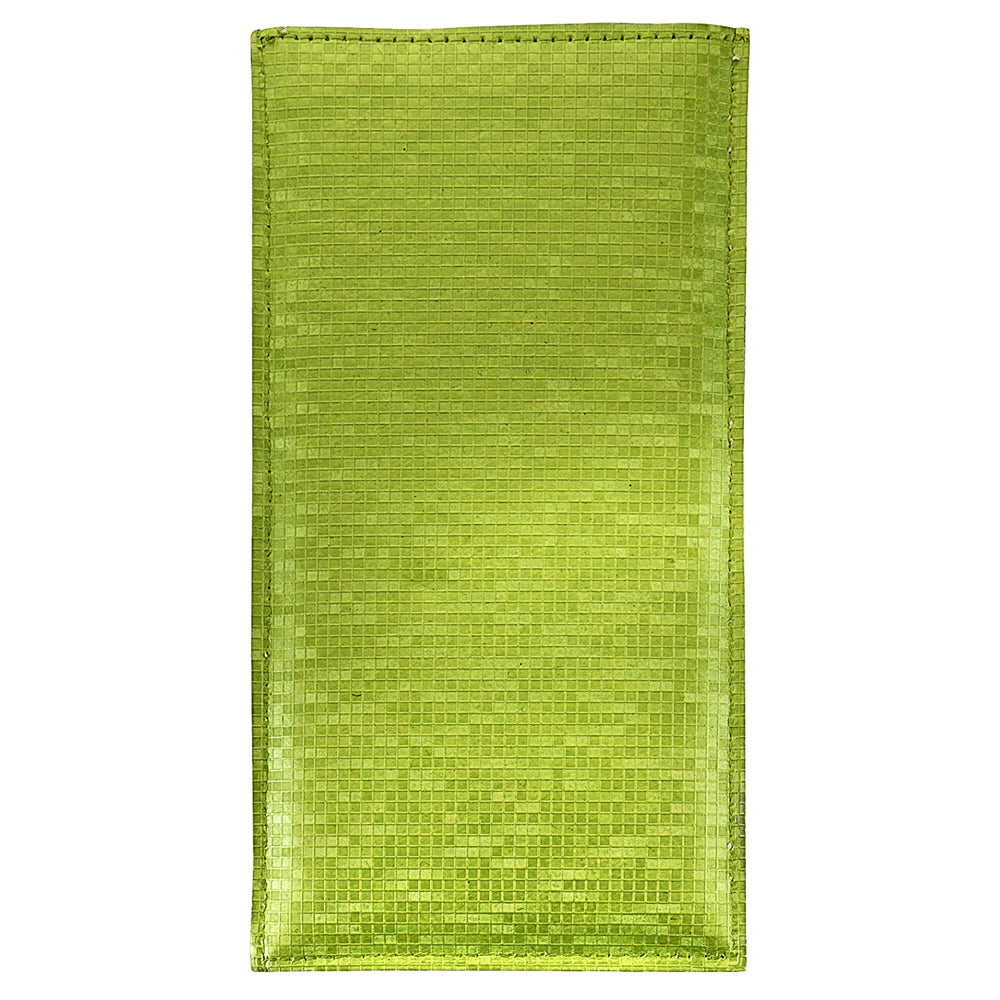 Metallic Checkered Textured Slip-In Eyewear Case