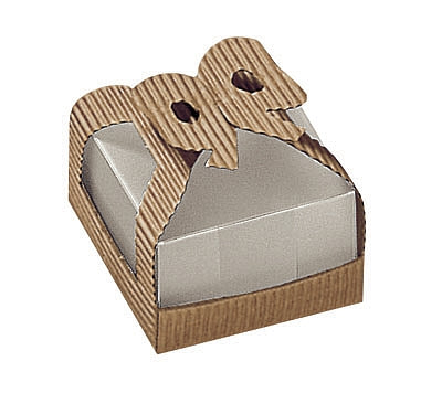 Natural Ribbed Confection Boxes