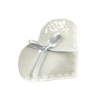Silver and White Lace Confection Boxes