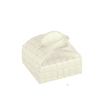 White Quilted Embossed Confection Boxes