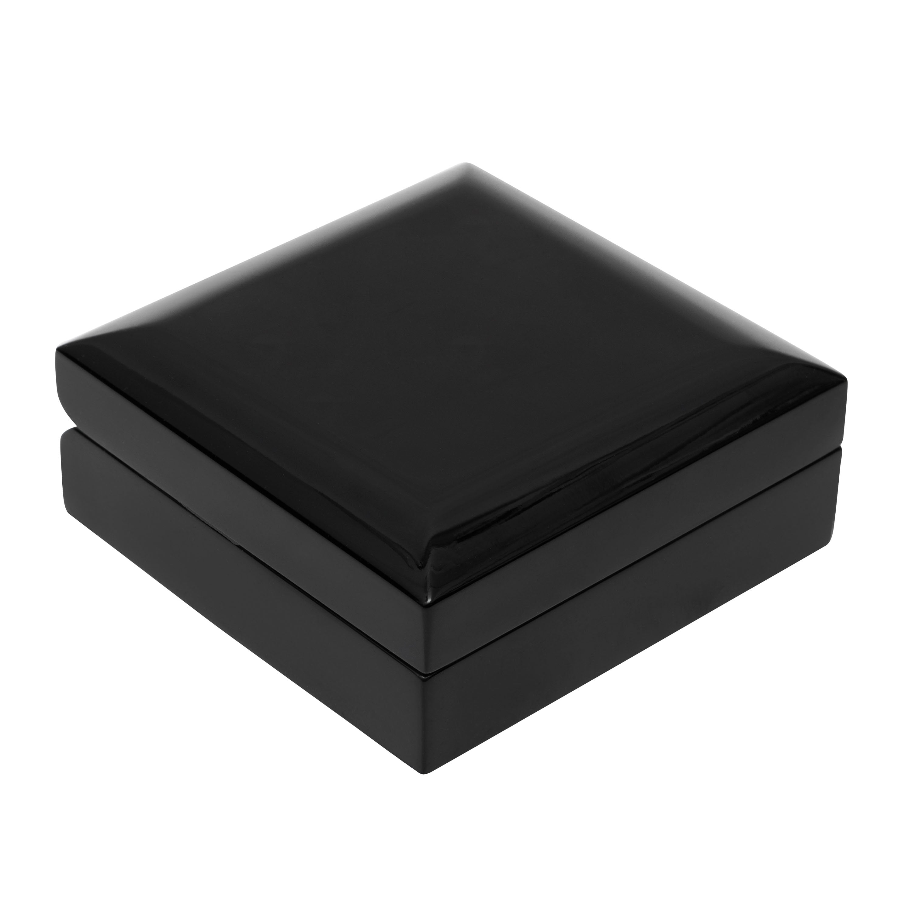 Black Piano French Clip Earring-Pendant Box (Reversible Pad)