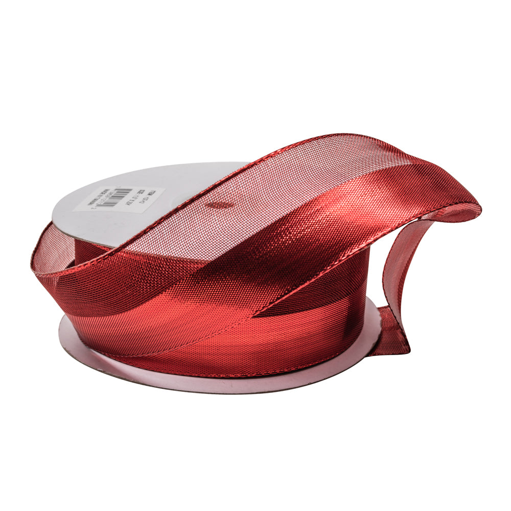 Metallic Satin and Sheer Duo Wired Ribbon