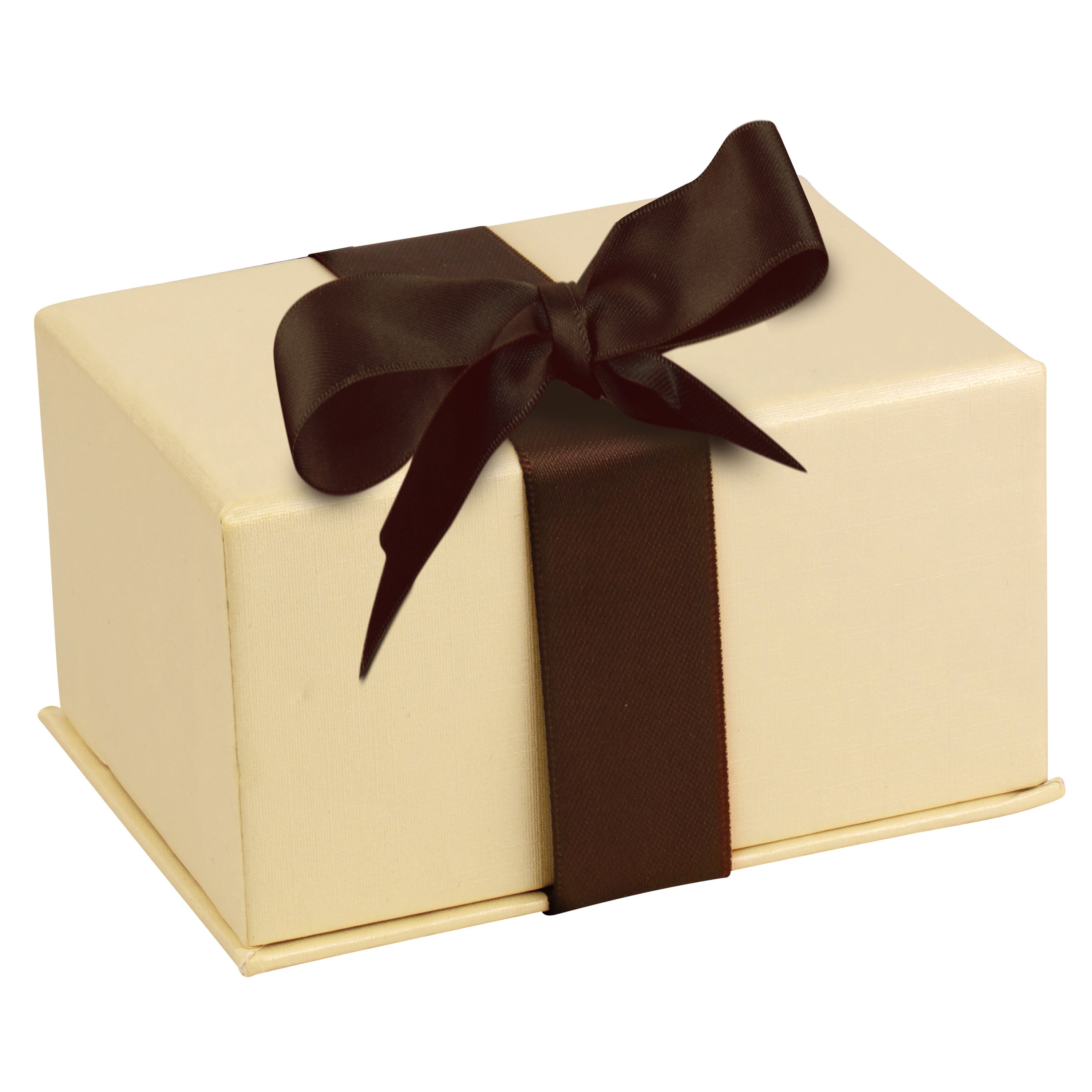 Leatherette Double Ring Box Leatherette Interior with Ribboned Packer