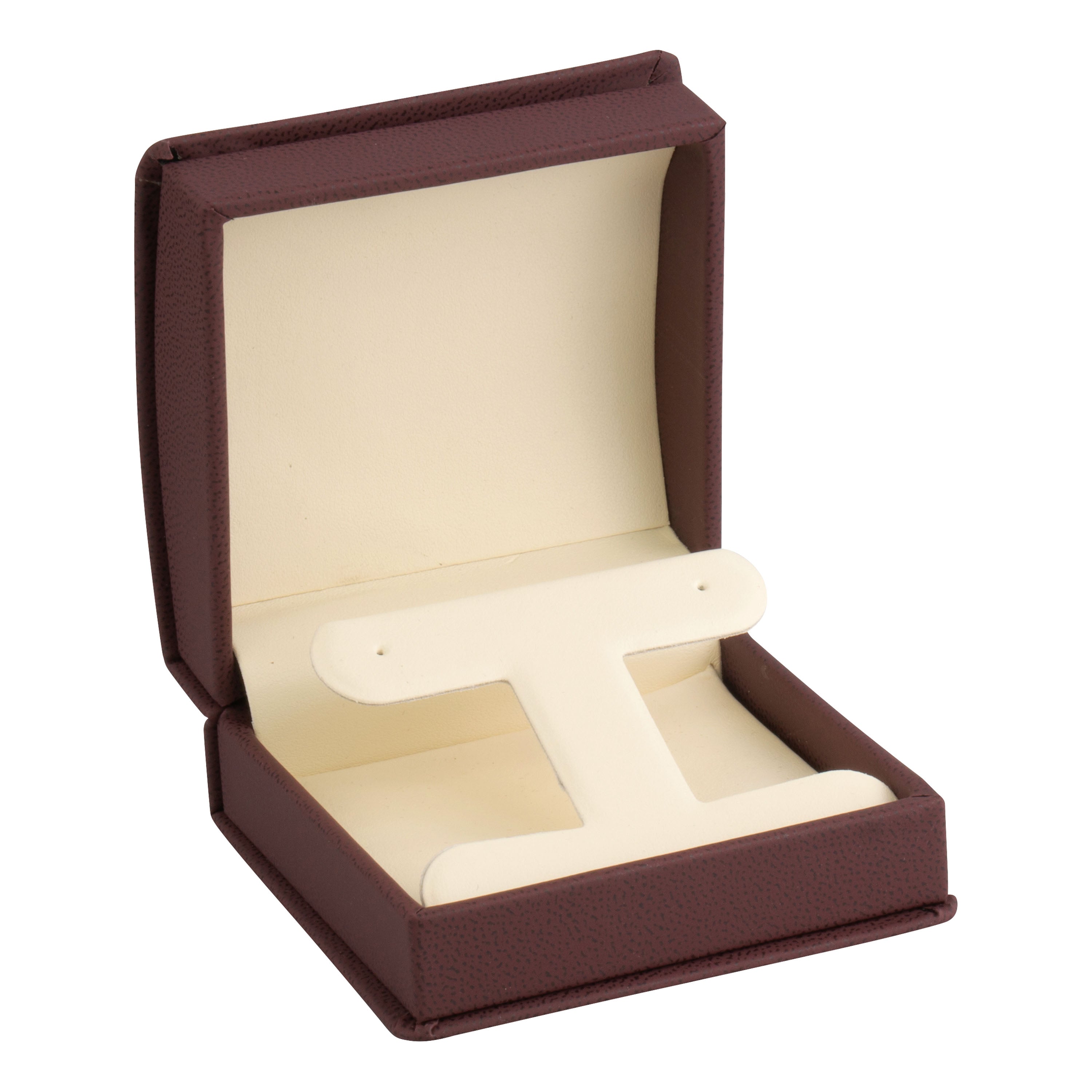 Leatherette Clip Earring Box Leatherette Interior with Ribboned Packer