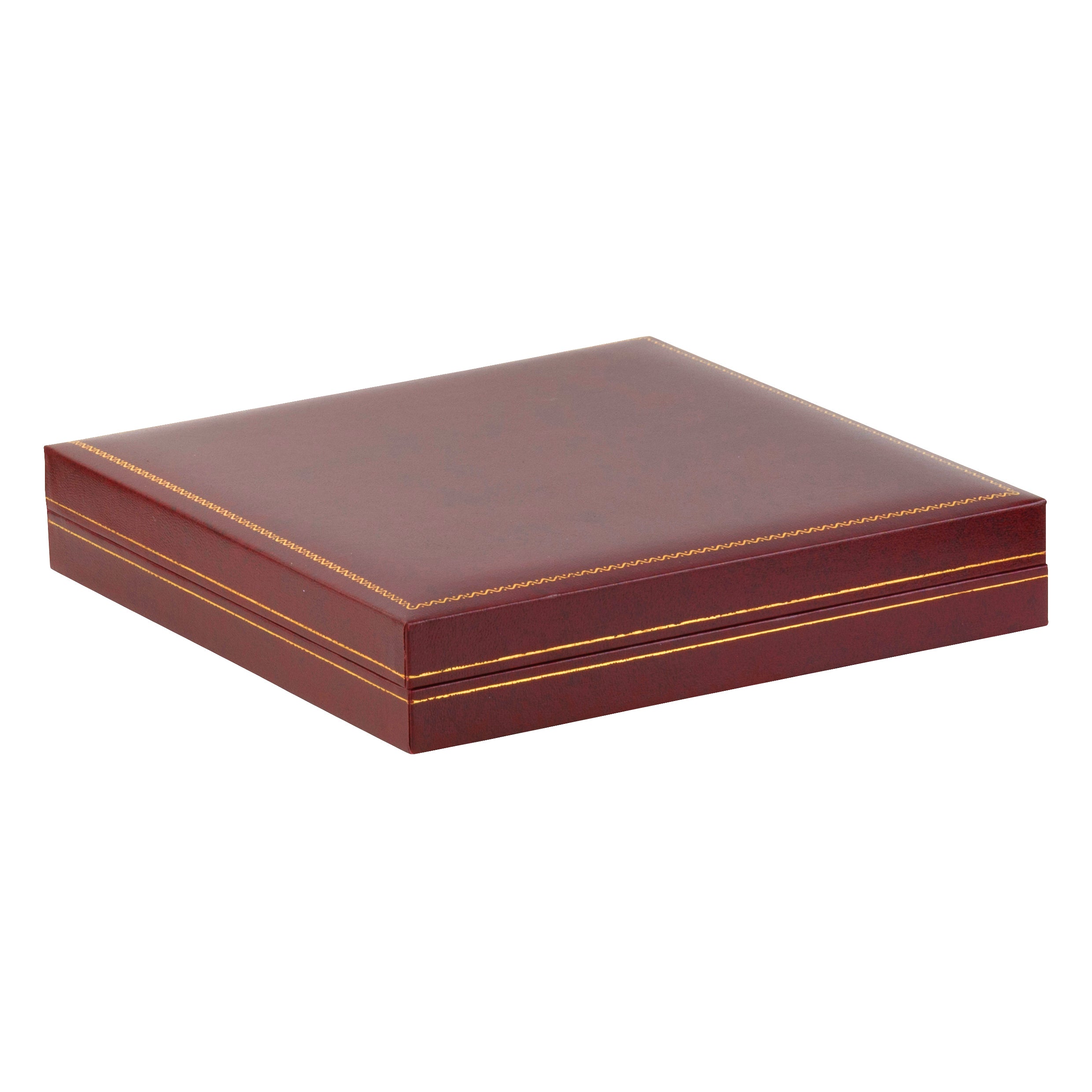 Paper Covered Large Set Box with Gold Accent