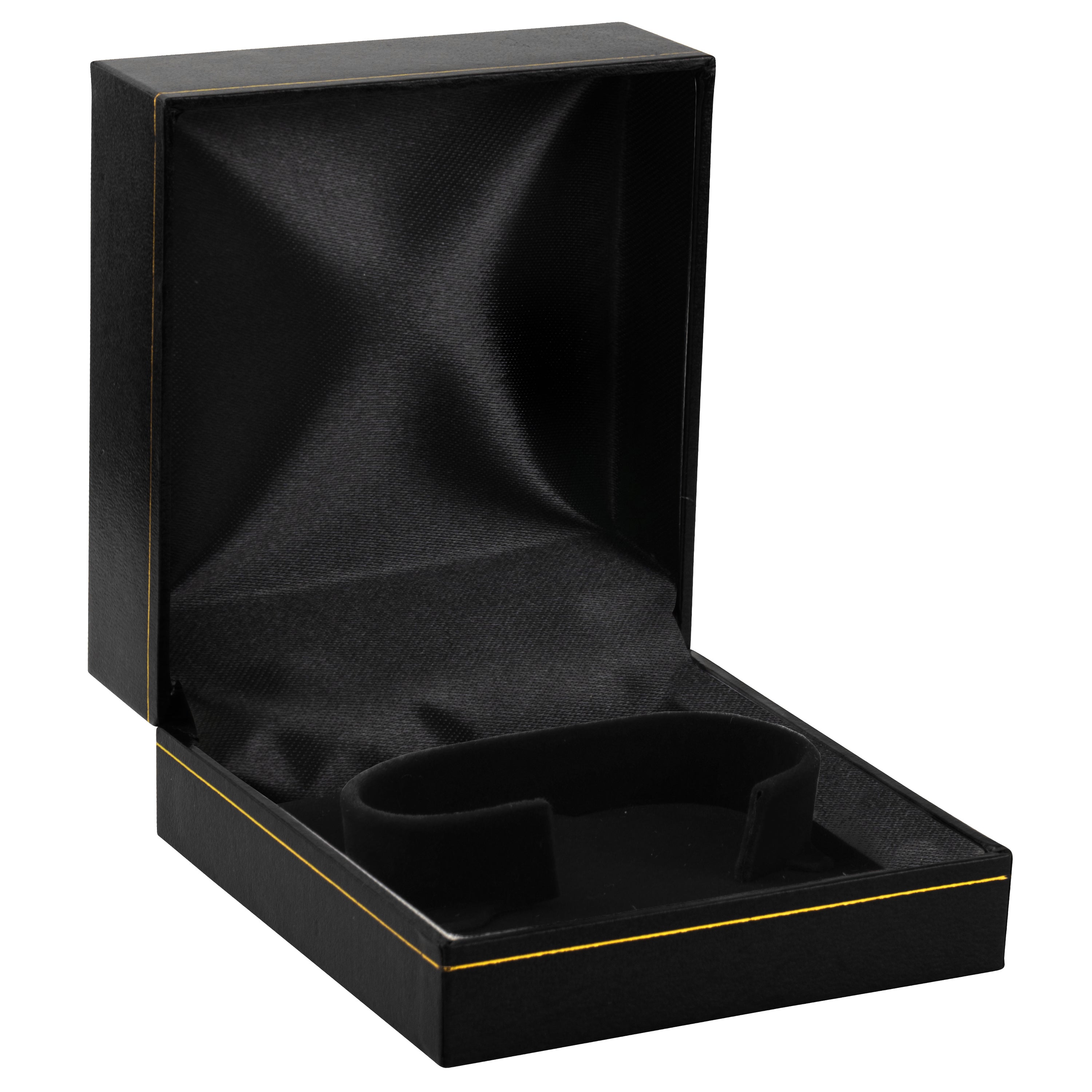 Paper Covered Bangle Box with Gold Accent