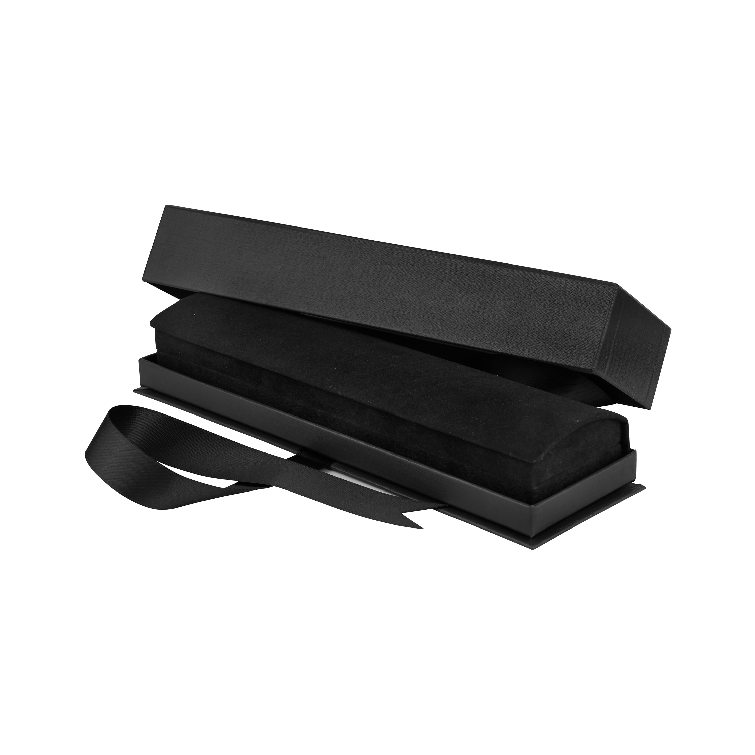 Suede Bracelet Box with Matching Interior with Ribboned Packer