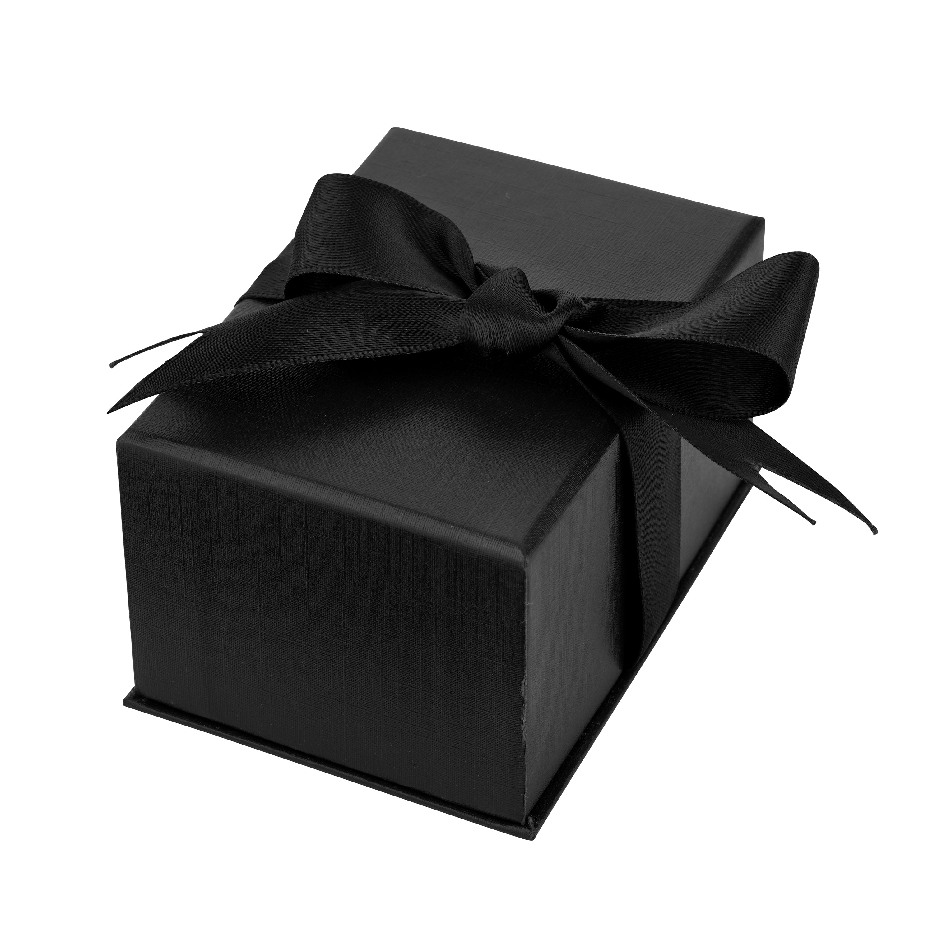 Suede Double Ring Box with Matching Interior with Ribboned Packer