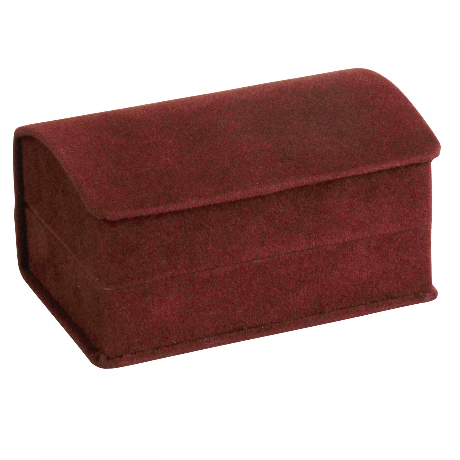 Suede Double Ring Box with Matching Interior with Ribboned Packer