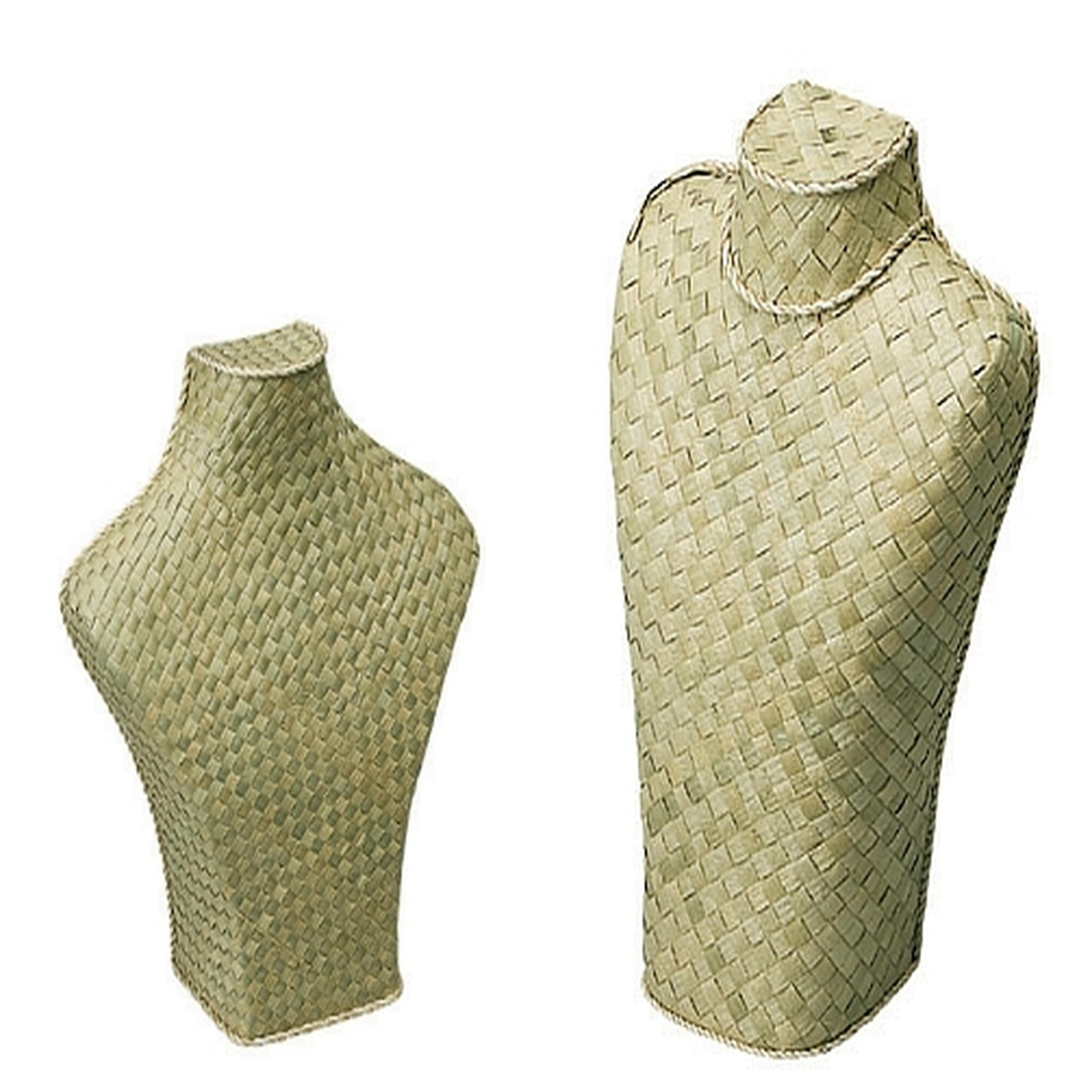 Bamboo Woven Neck Jewellery Display