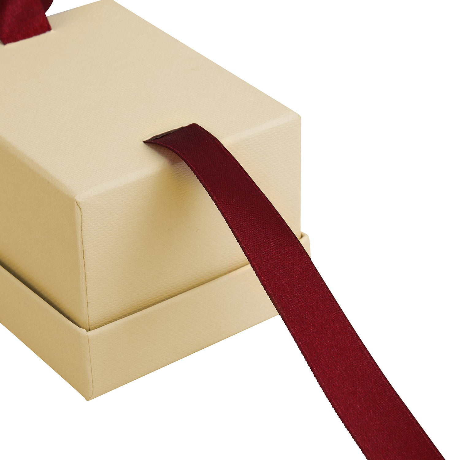 Black Piano Double Ring Box with Ribboned Packer