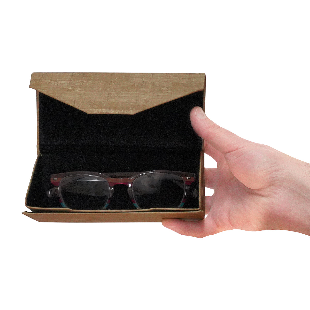 Foldable Triangular Case with Cork Texture