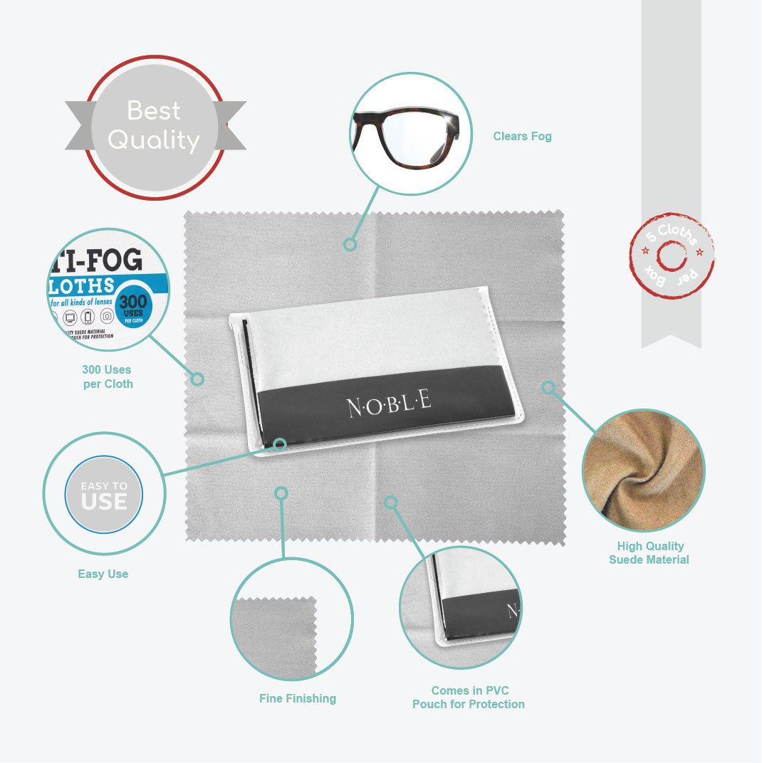 Grey Suede Anti-Fog Lens Cloth