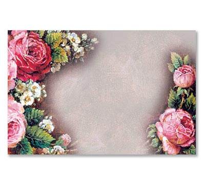Pink-Red Roses Gift Tag - 3.5" x 2"