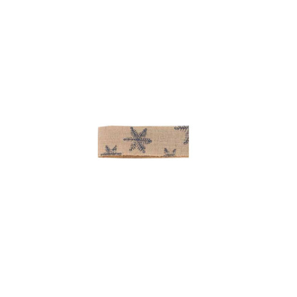 Snowflakes and Reindeer Printed Woven Ribbon