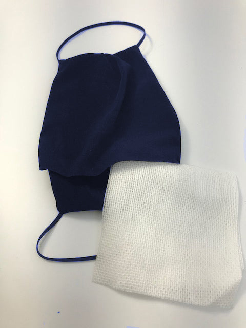 Reusable Washable 2 Ply Mask with Pocket for Filter Insert