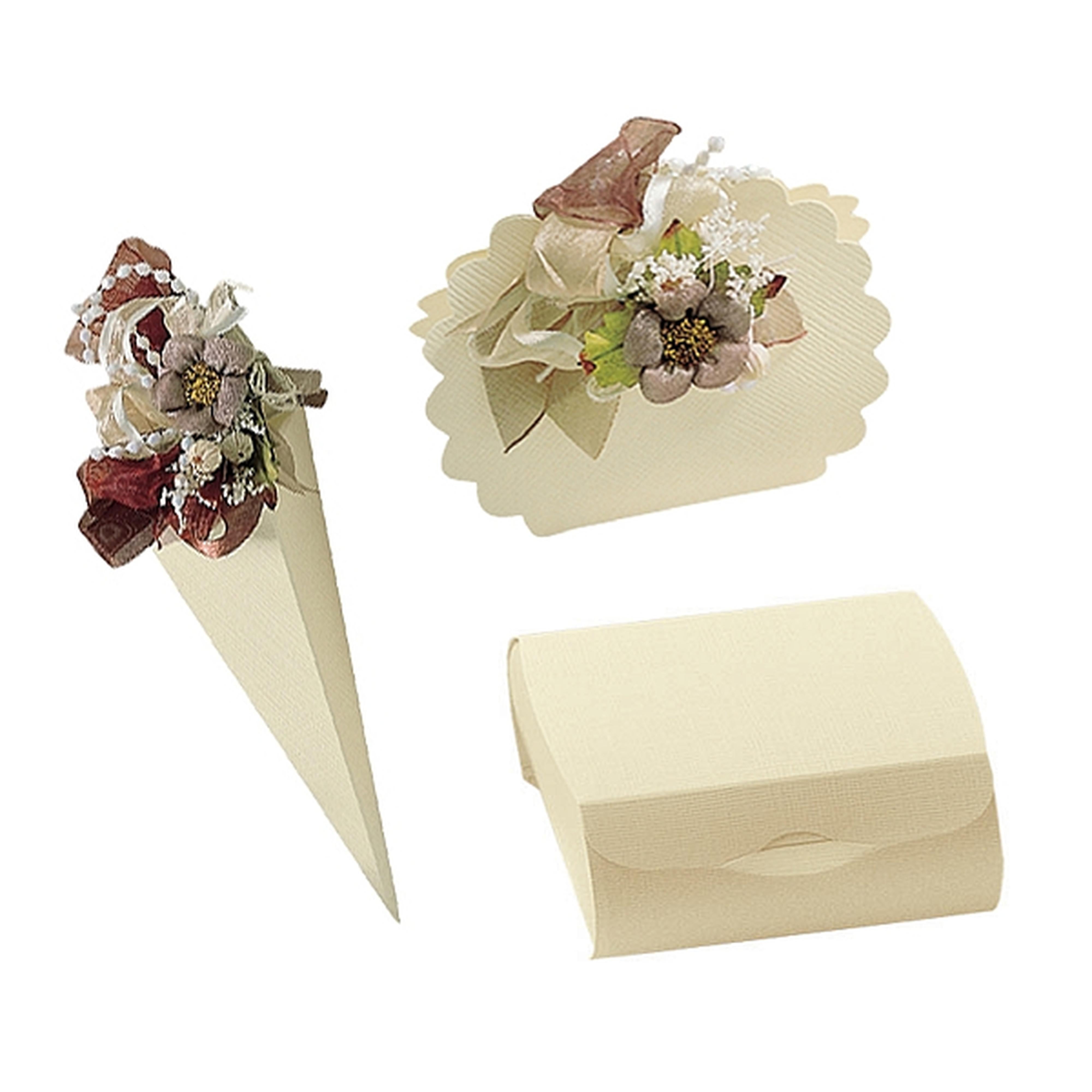 Ivory Linen Confection Boxes