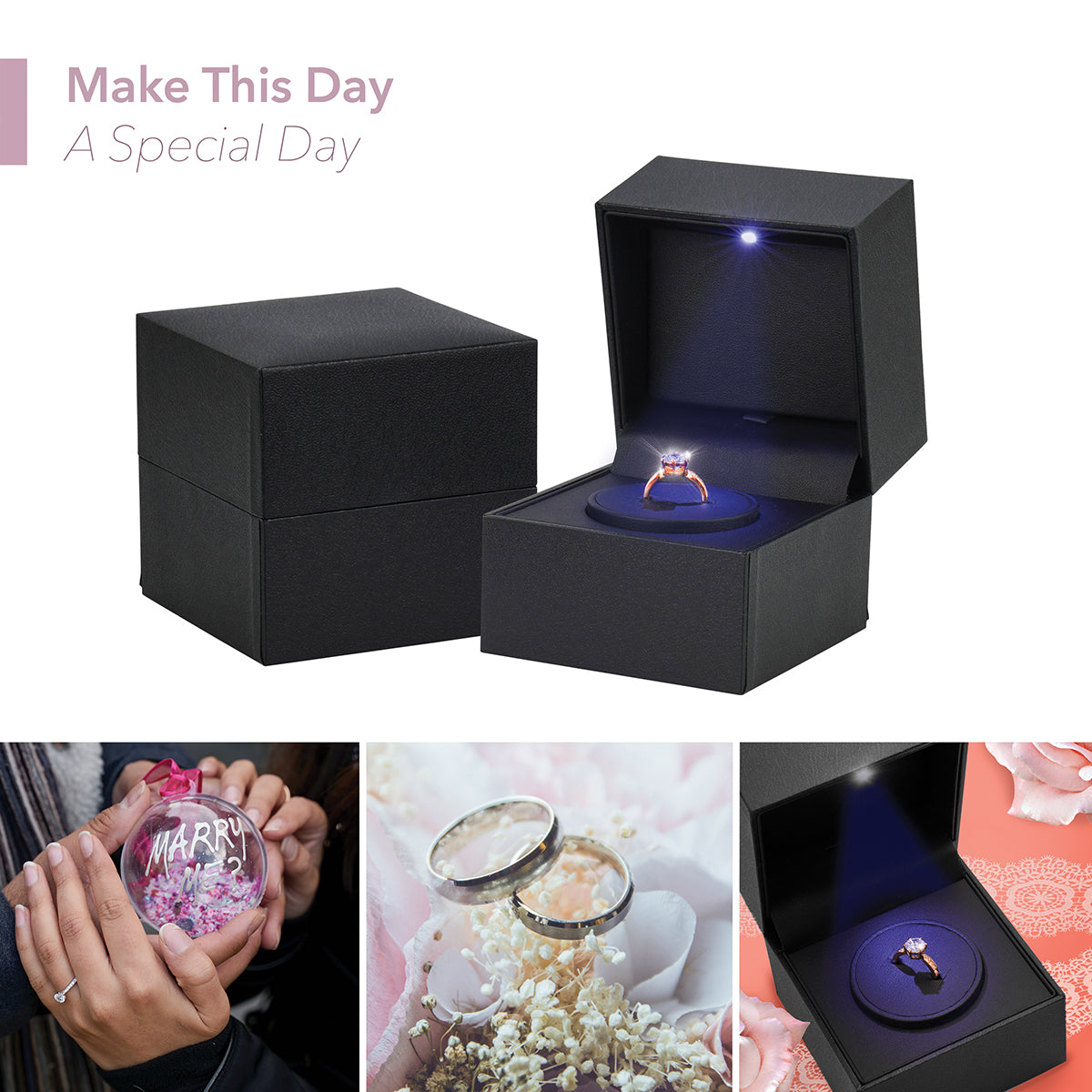 Black Ring Box with Turntable