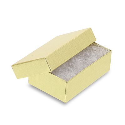 Silver and Gold Linen Cotton Filled Cardboard Box