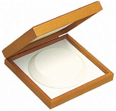 Genuine Hardwood Pearl Box with Leatherette Interior and Matching 2-Piece Packer