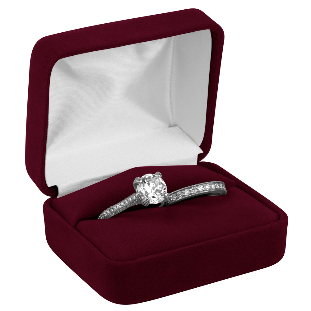Velour Double Ring Box