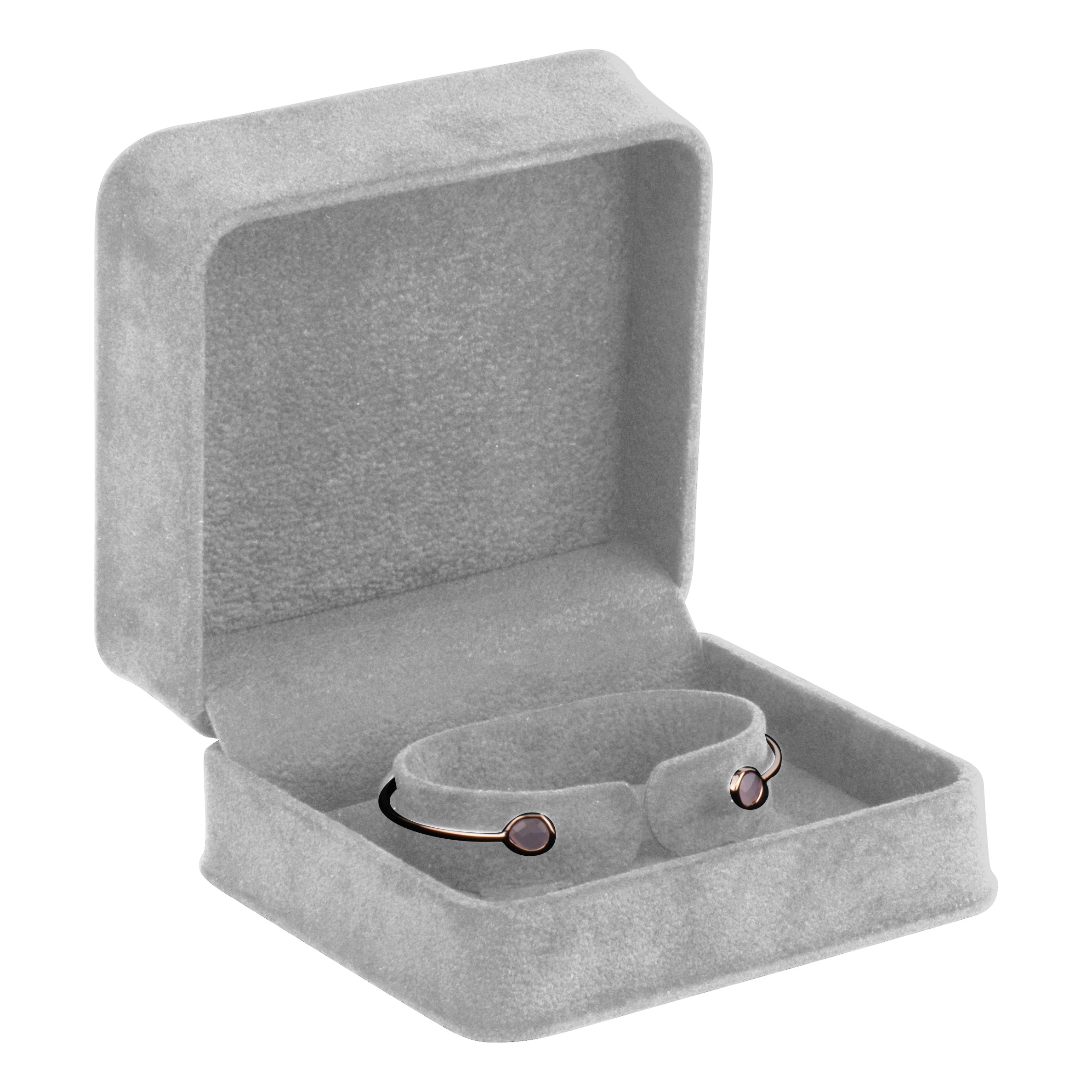 Suede Bangle Box with Matching Suede Interior