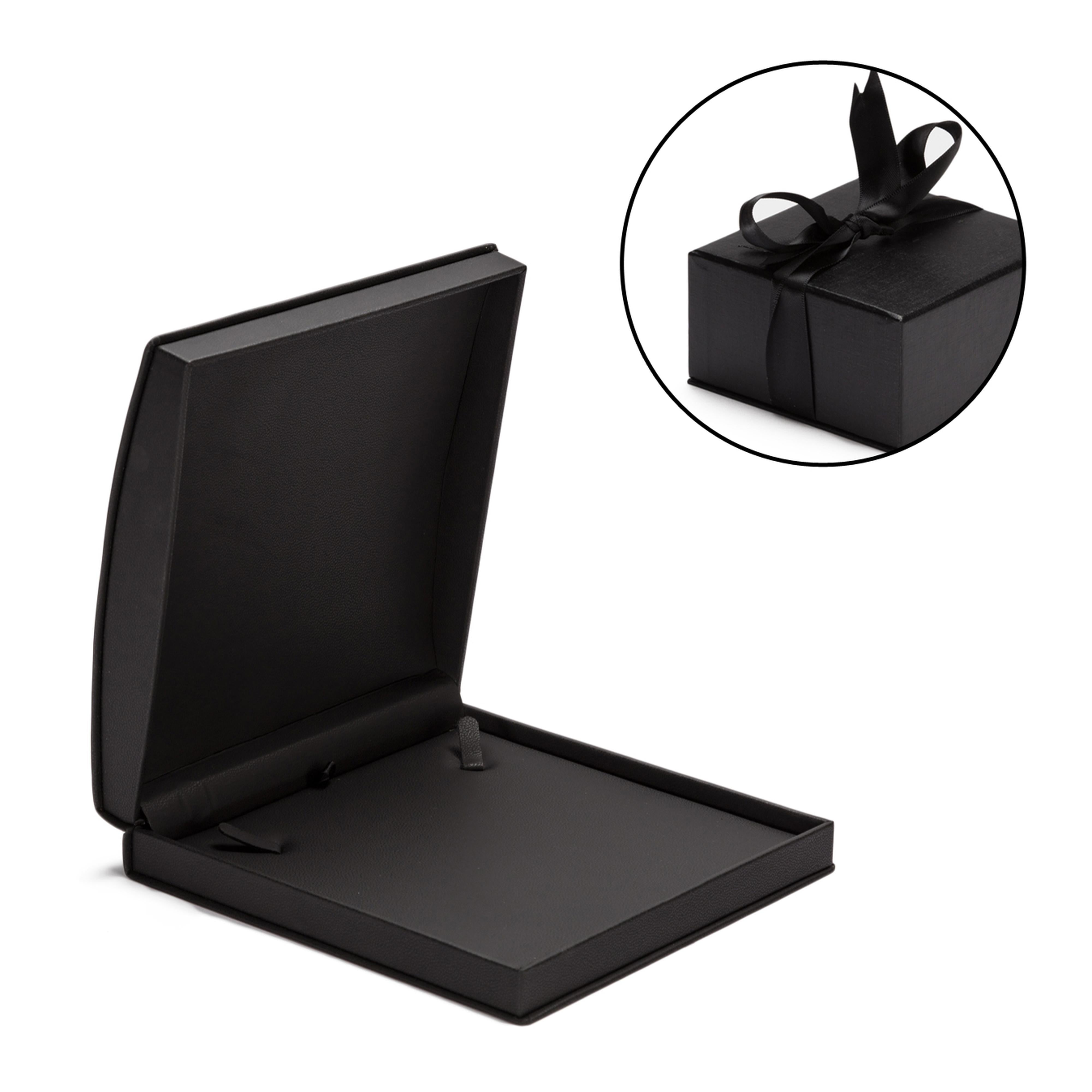 Leatherette Large Set Box Leatherette Interior with Ribboned Packer