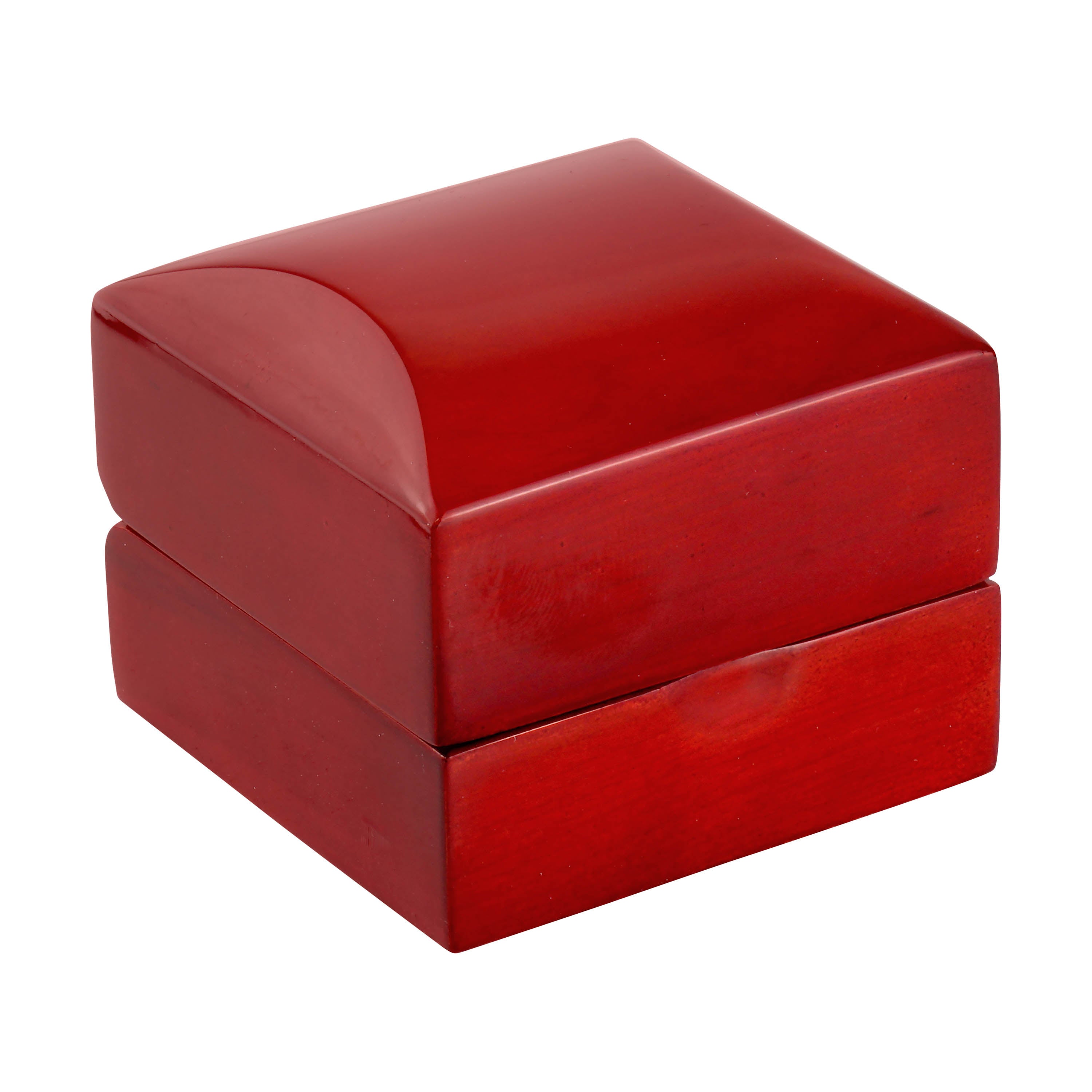 High Shine Mahogany Color Wooden Single Earring Box