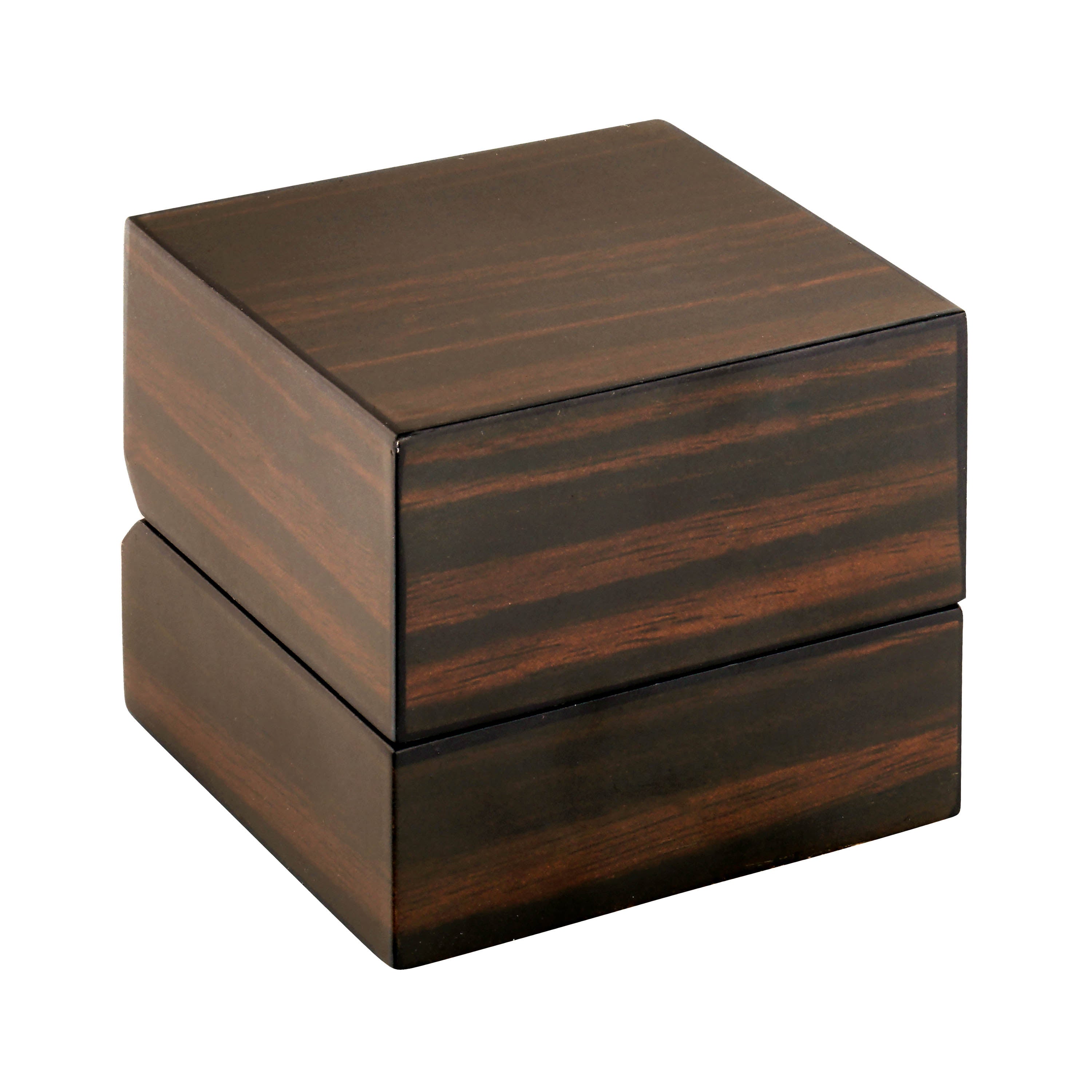 Brown Zebra Wood Single Ring Box