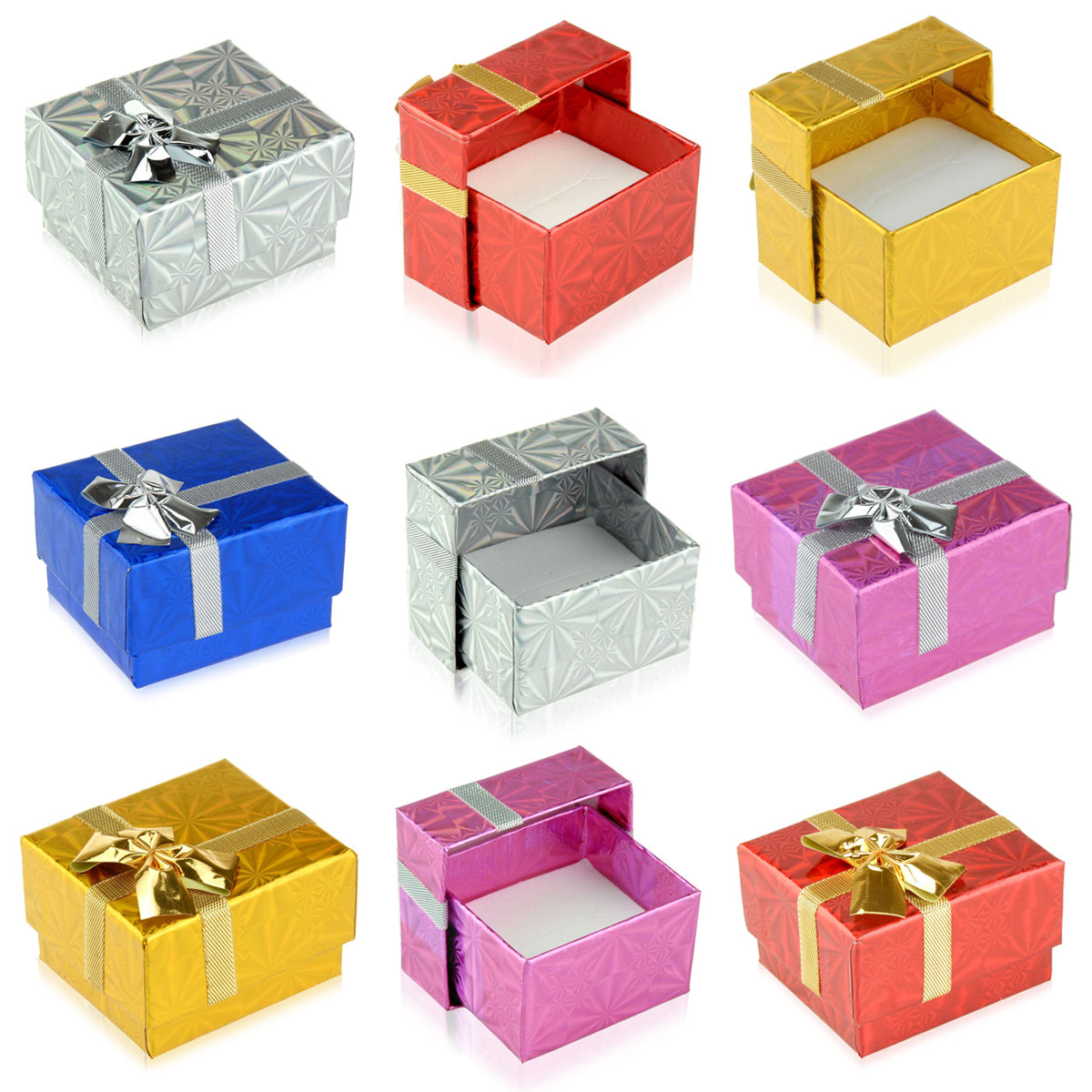 Hologram Assorted Two-Piece Box with Rose Accent Bow