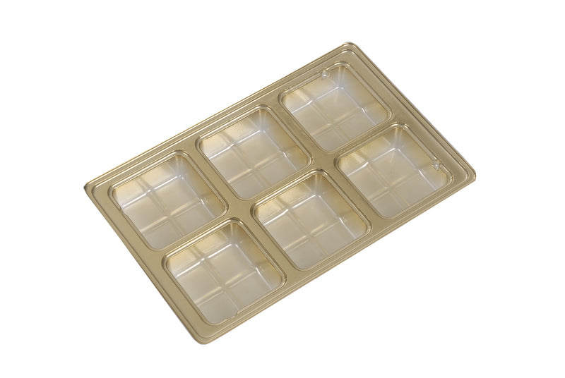 Gold Interchangeable Candy Tray - 6 Squares
