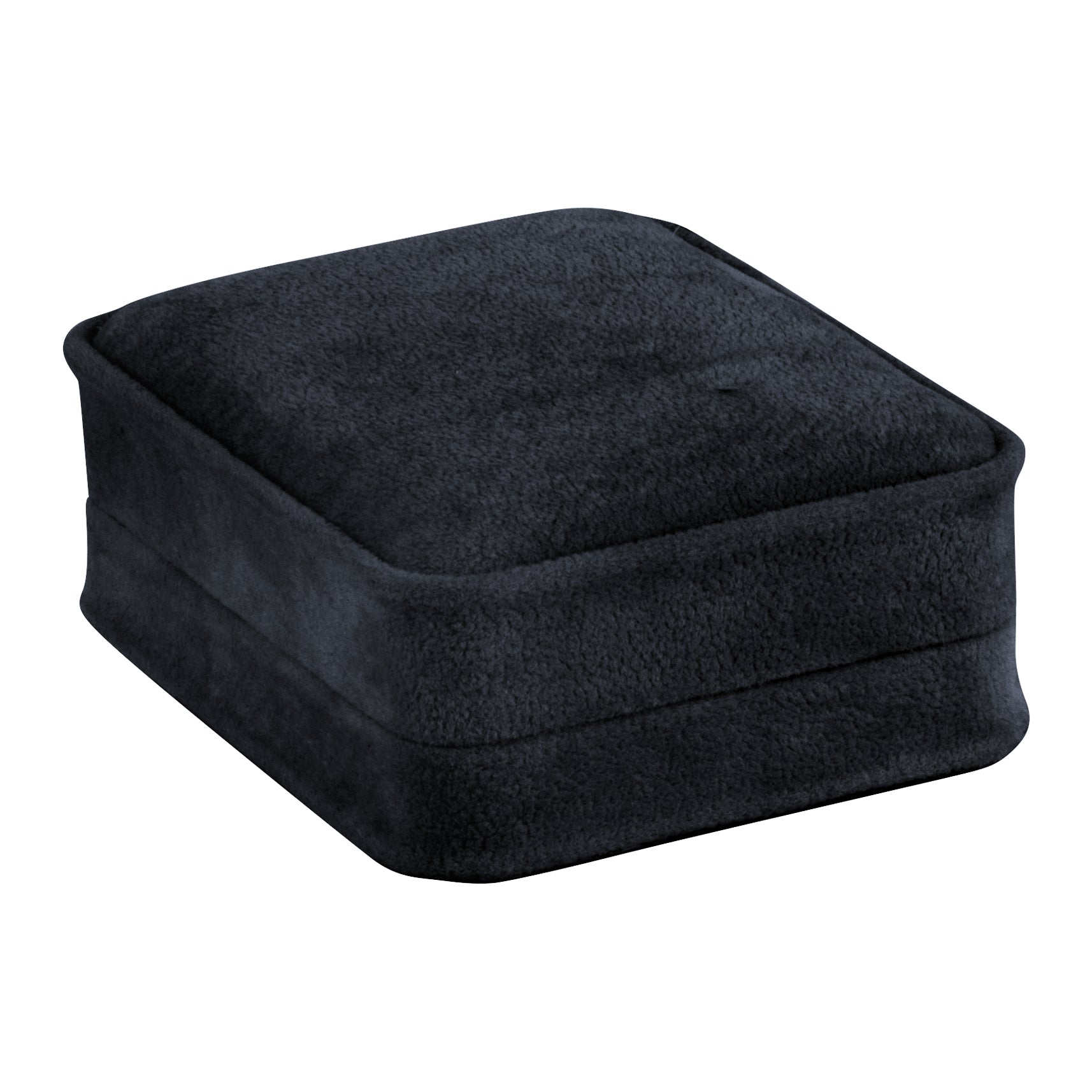 Suede Large French Clip Earring Box with Matching Suede Interior